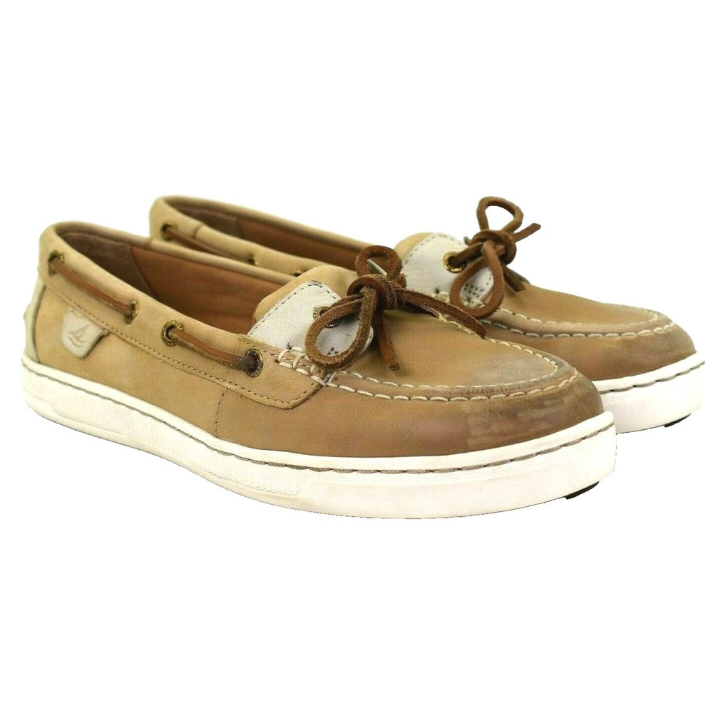 Sperry Top-Sider Harbor Stroll Women's Brown Leather Boat Shoes Size 6.5M W/Box